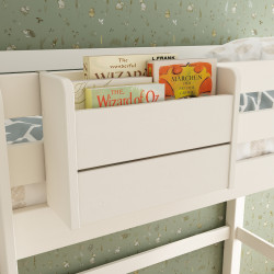 Caisson suspendu pour lit haut blanc HERCULE