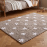 Tapis 120x160 lavable Etoiles lin