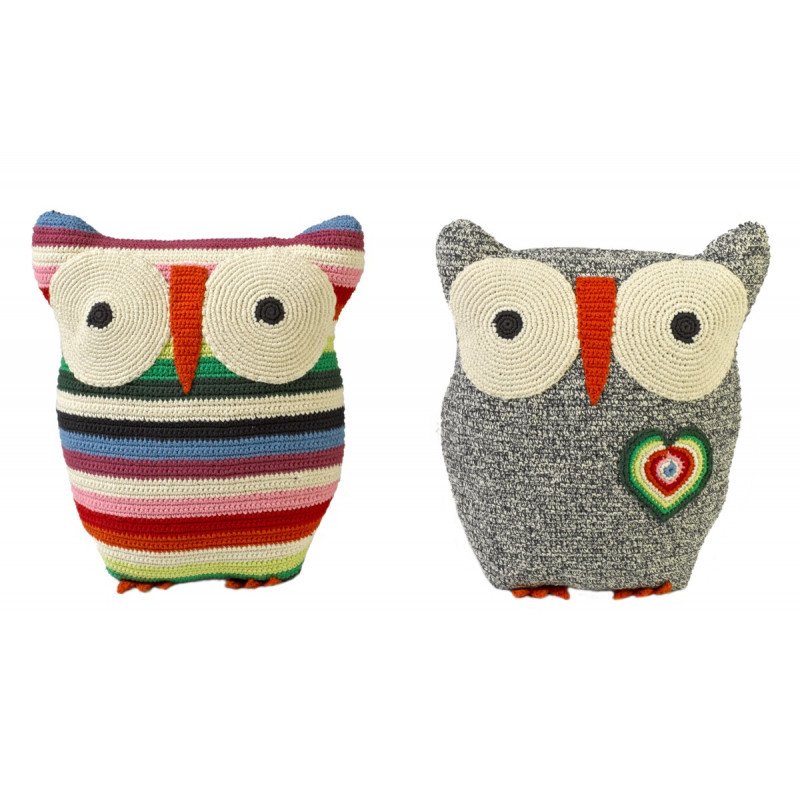 hibou en peluche noir