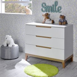 Dresser 3 drawers Siki White